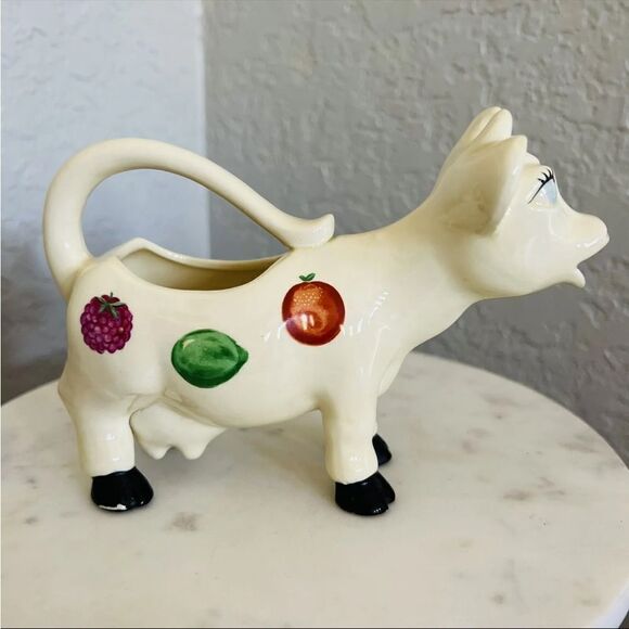 SEBASTIAN MINIATURE LC-013 Jell-O Cow‎ Milk Pitcher (Cereal Creamer 1952), RARE - Picture 2 of 11